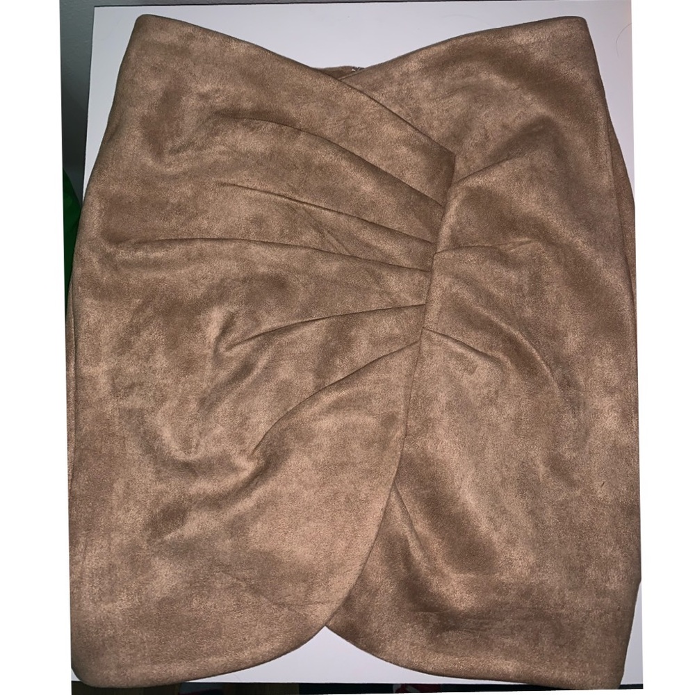 Suede skirt